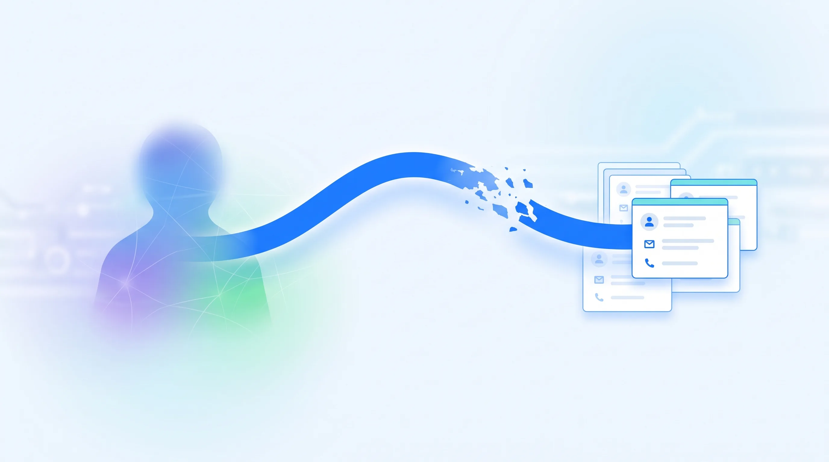 Vergleich zweier Datenwege: oben die viergliedrige Kette von Meta über Zapier und Feld-Mapping ins CRM, unten die direkte native Anbindung von Meta an introscale