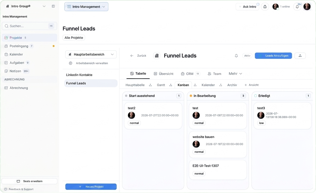 Intro Management Kanban im Projekt